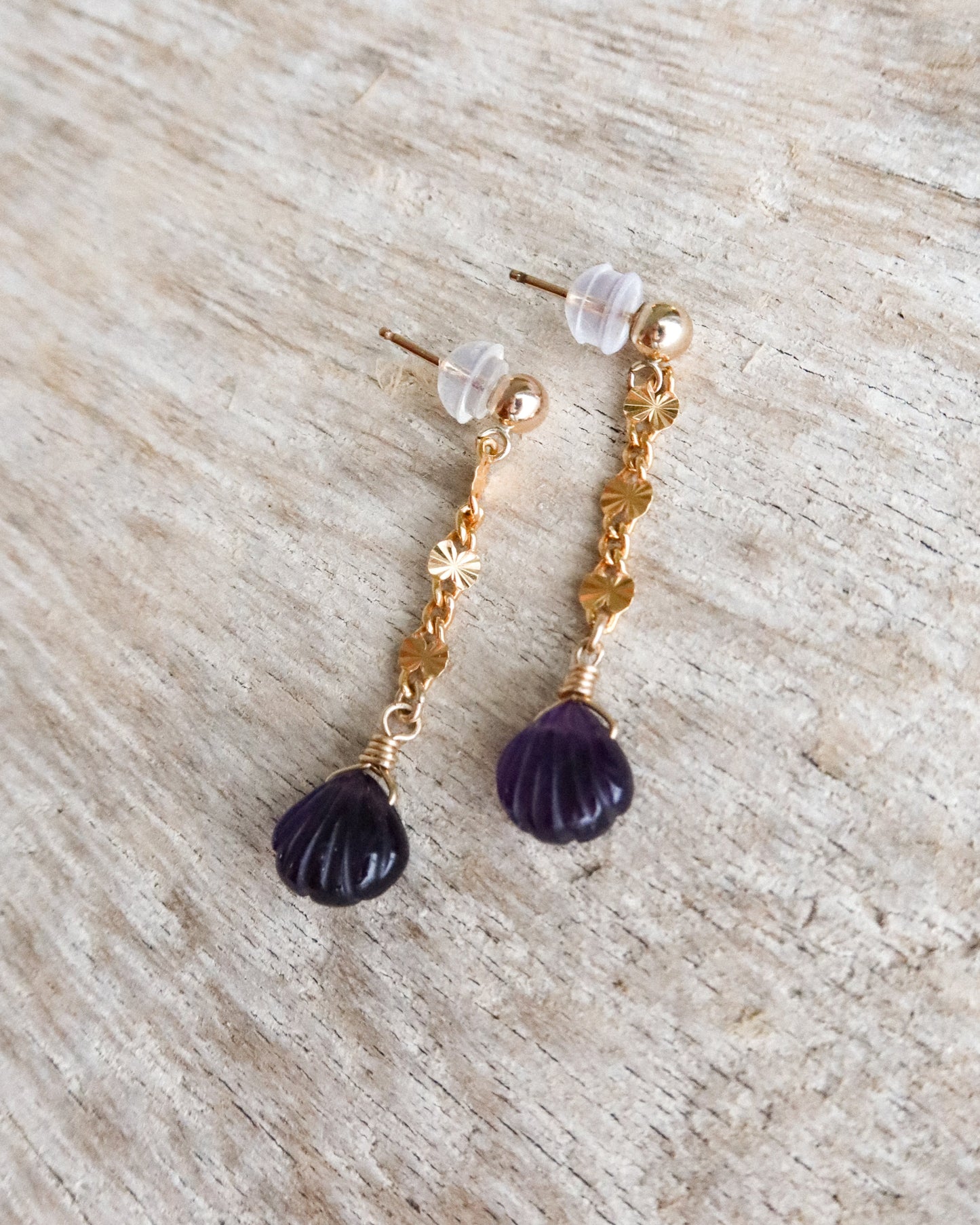 Sunburst Splash Earrings in Amethyst