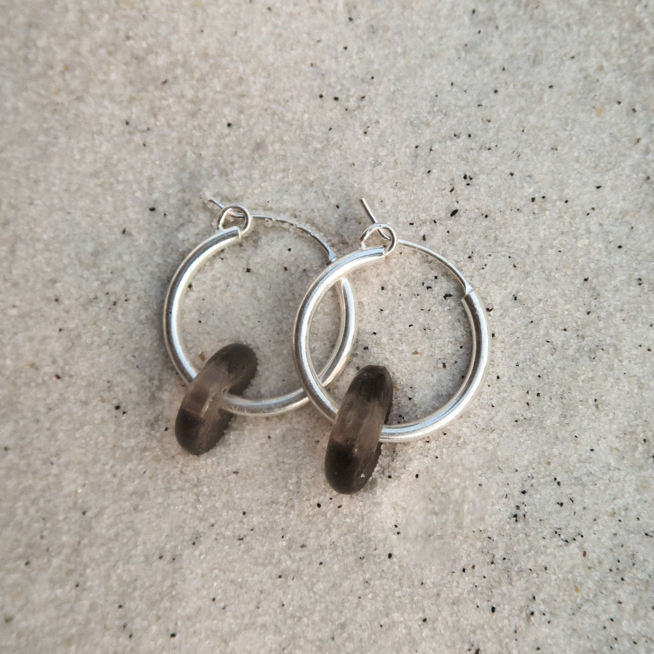 Umber Glass Hoops