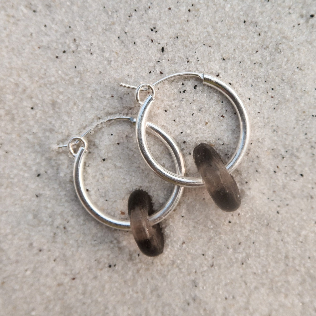 Umber Glass Hoops