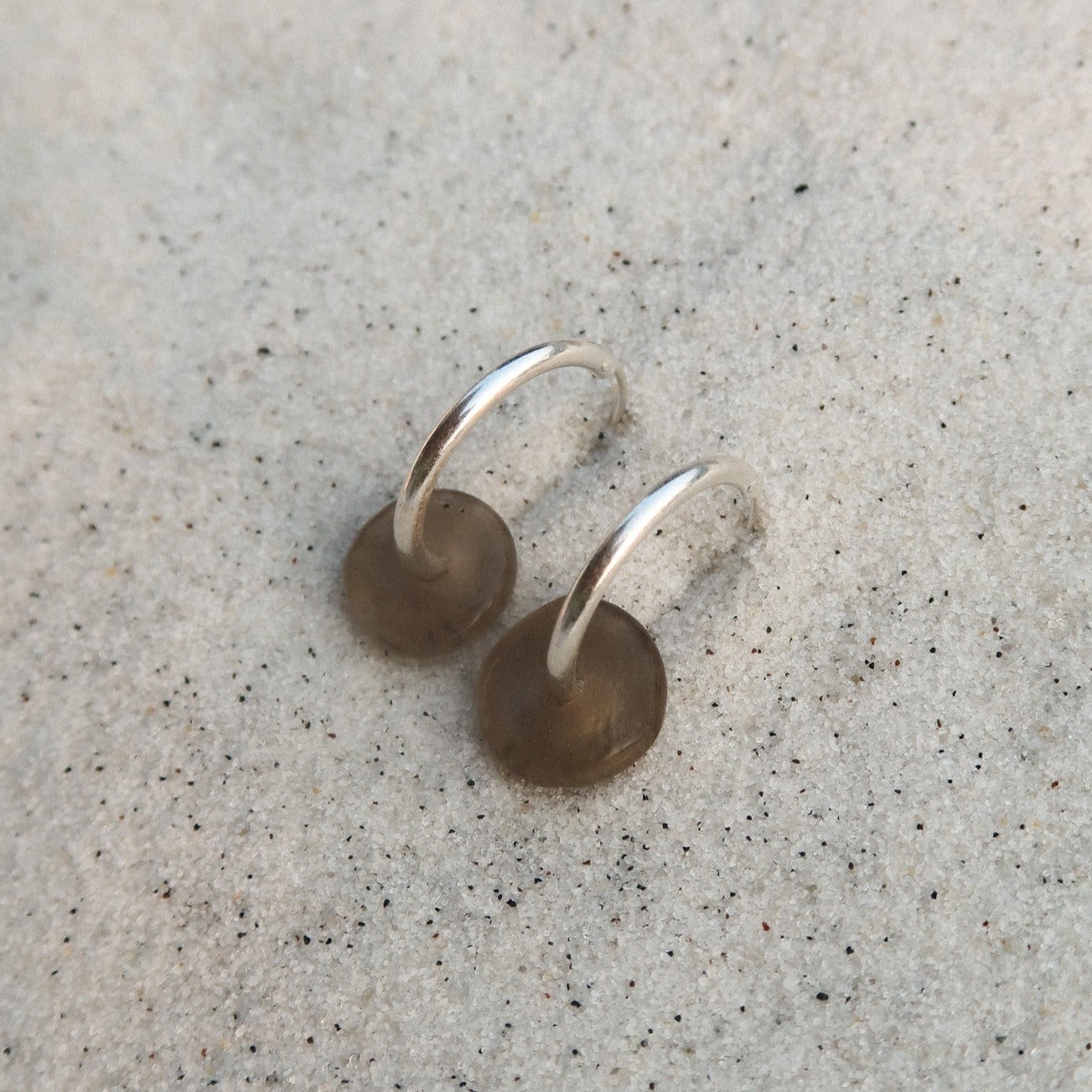 Umber Glass Hoops