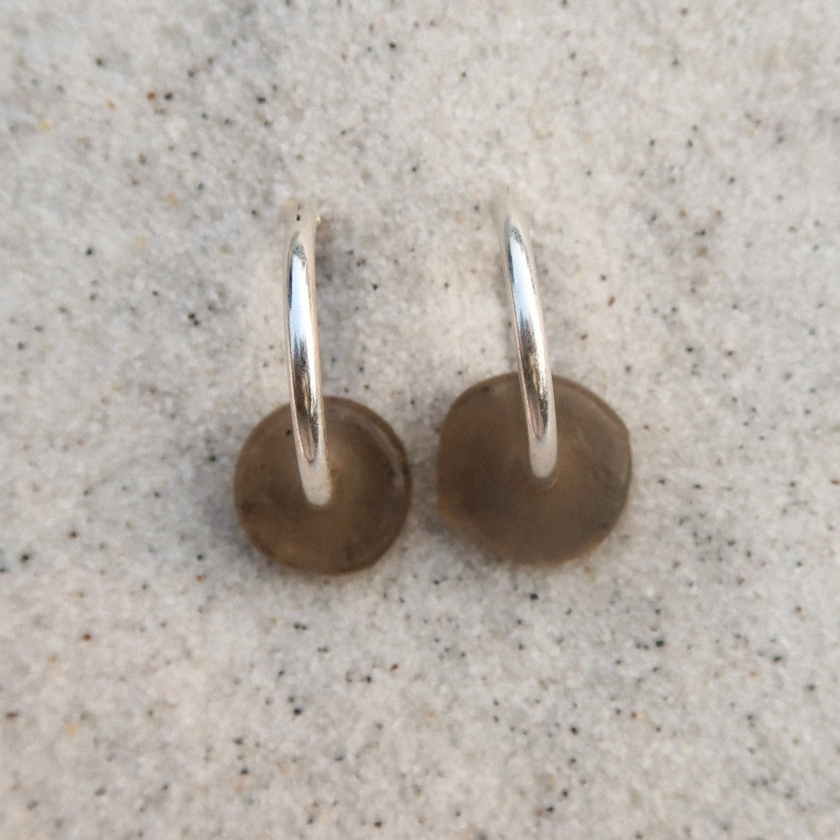 Umber Glass Hoops