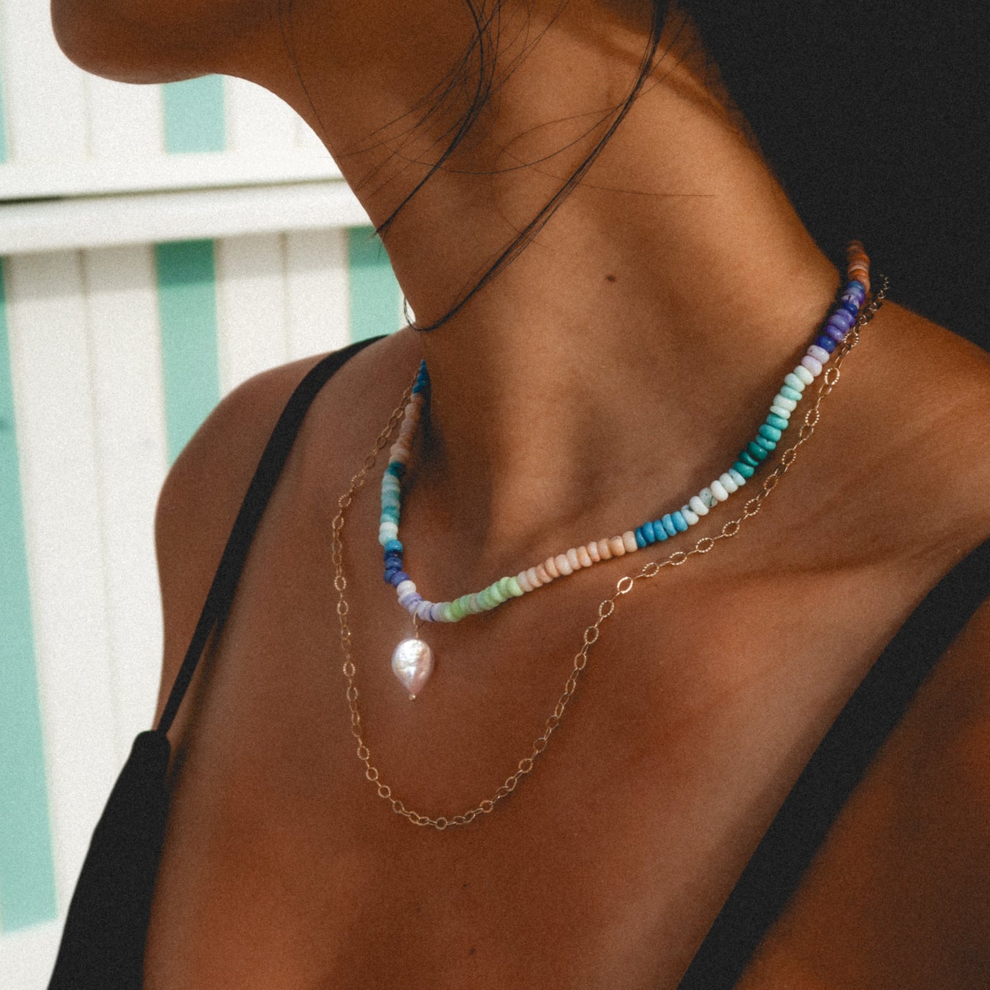 Locals Only Opal & Pearl Necklace