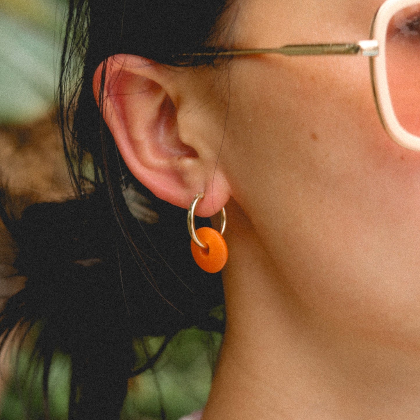 Orange Glass Huggies