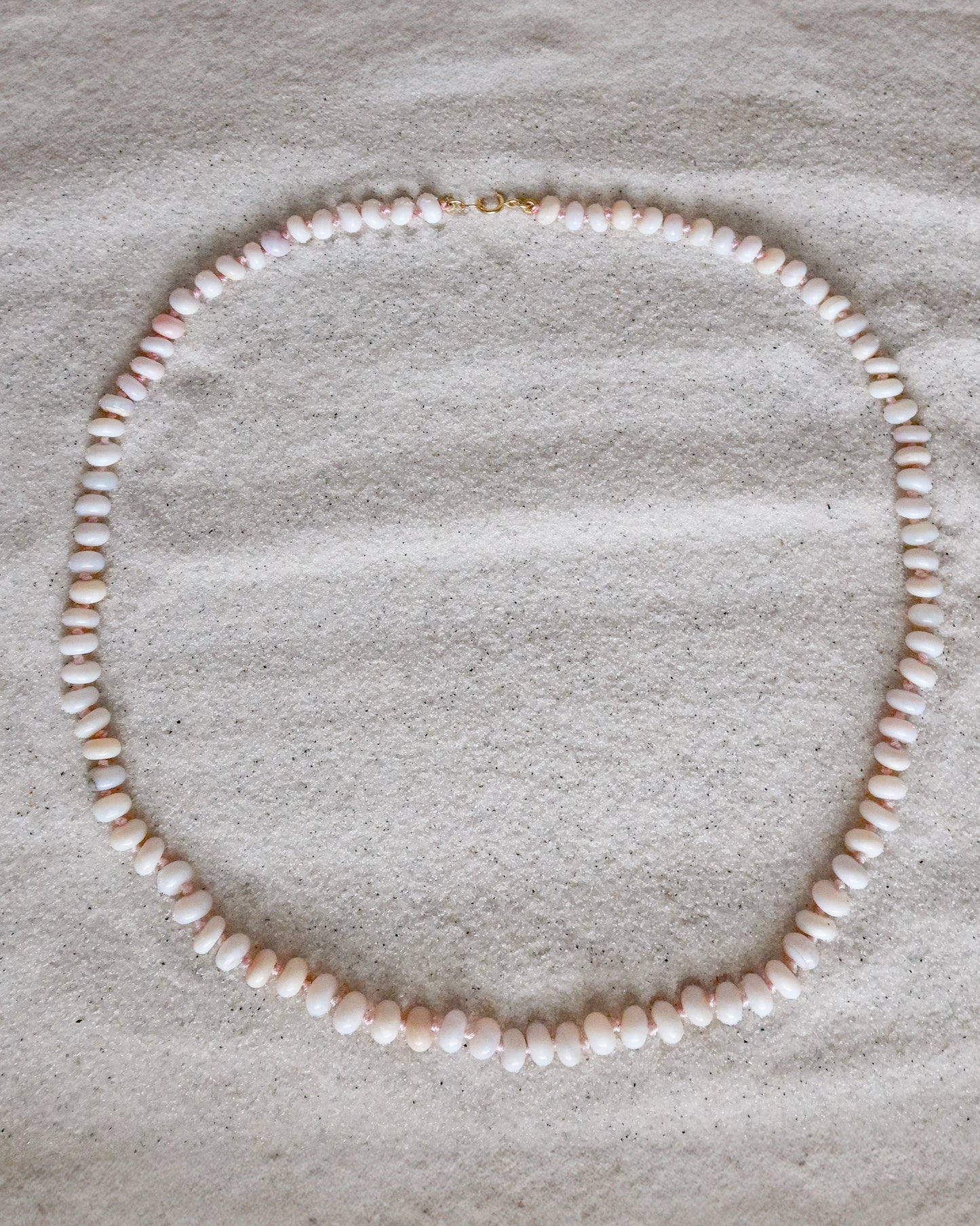 Berries + Cream Knotted Opal Necklace