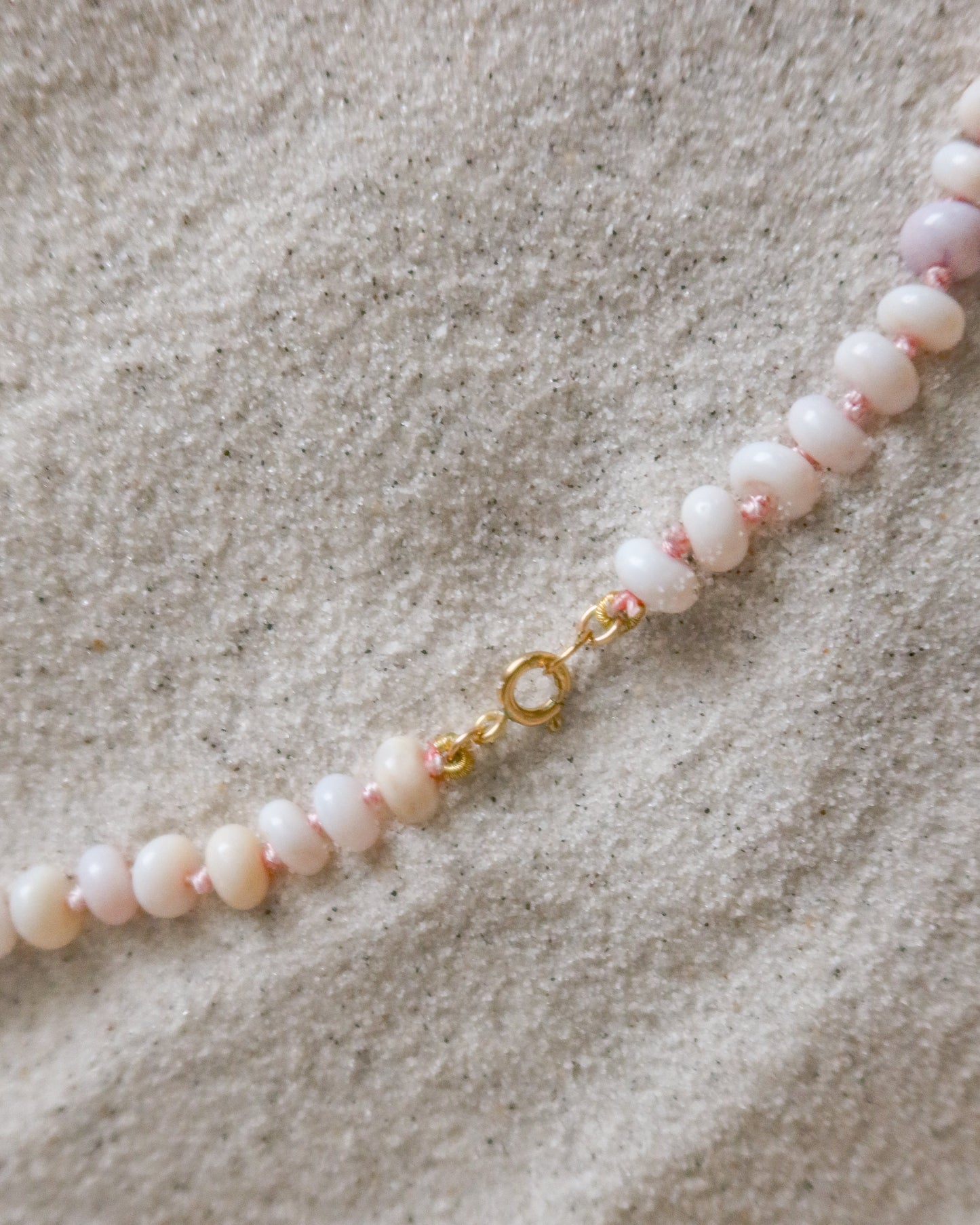 Berries + Cream Knotted Opal Necklace