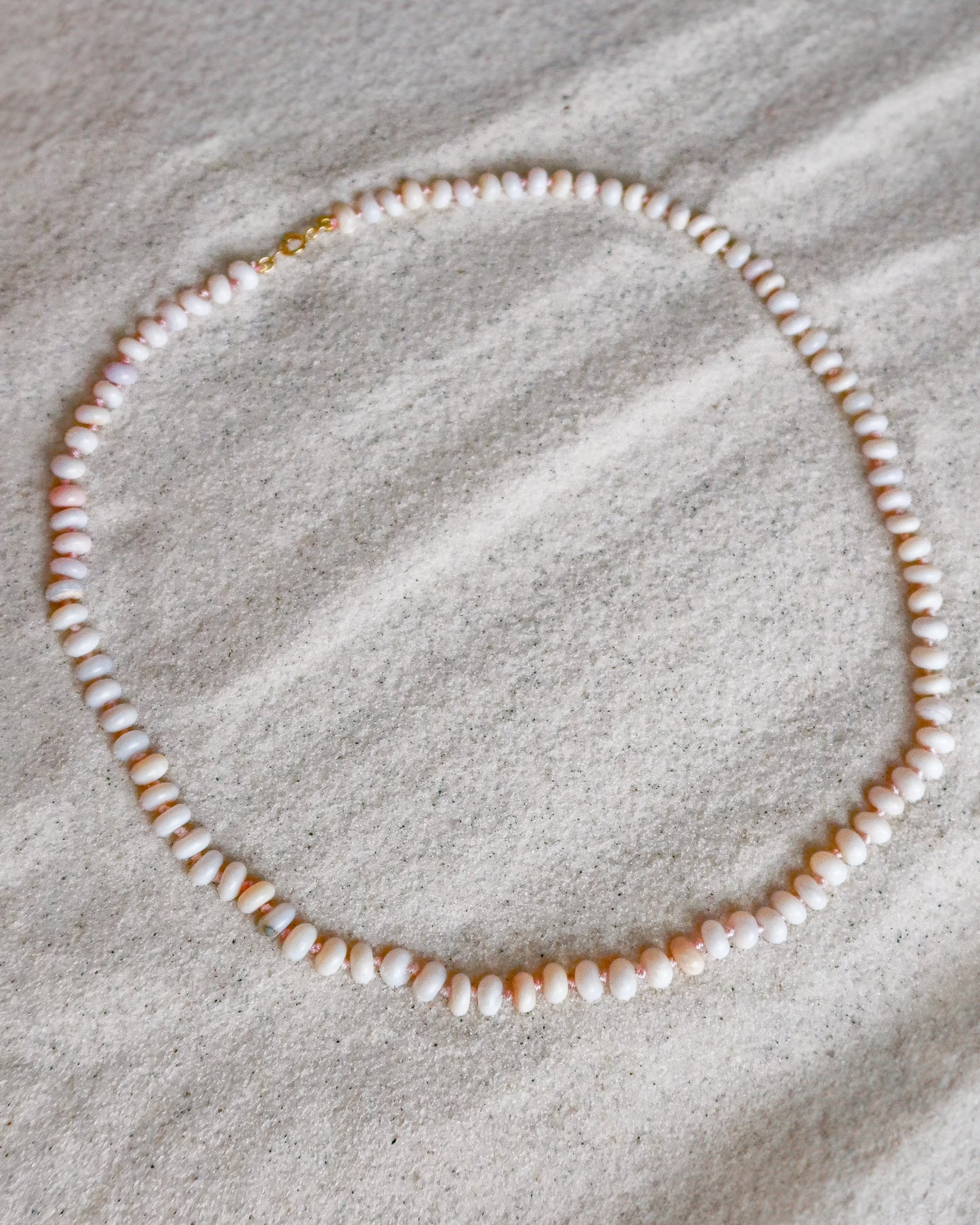 Berries + Cream Knotted Opal Necklace