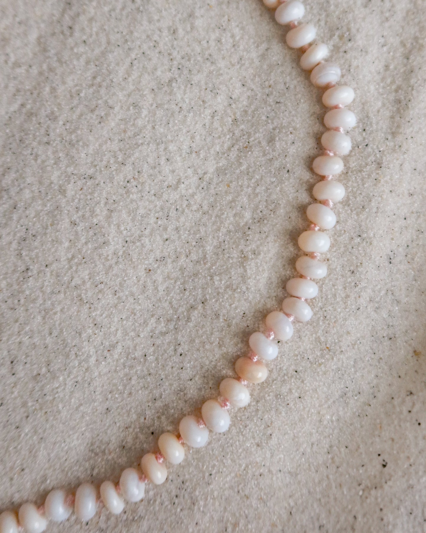 Berries + Cream Knotted Opal Necklace