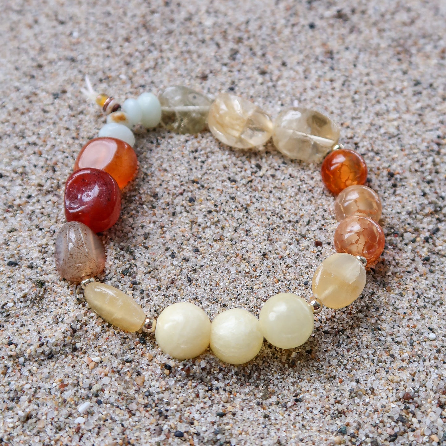 Naples Citrine & Fire Agate Bracelet