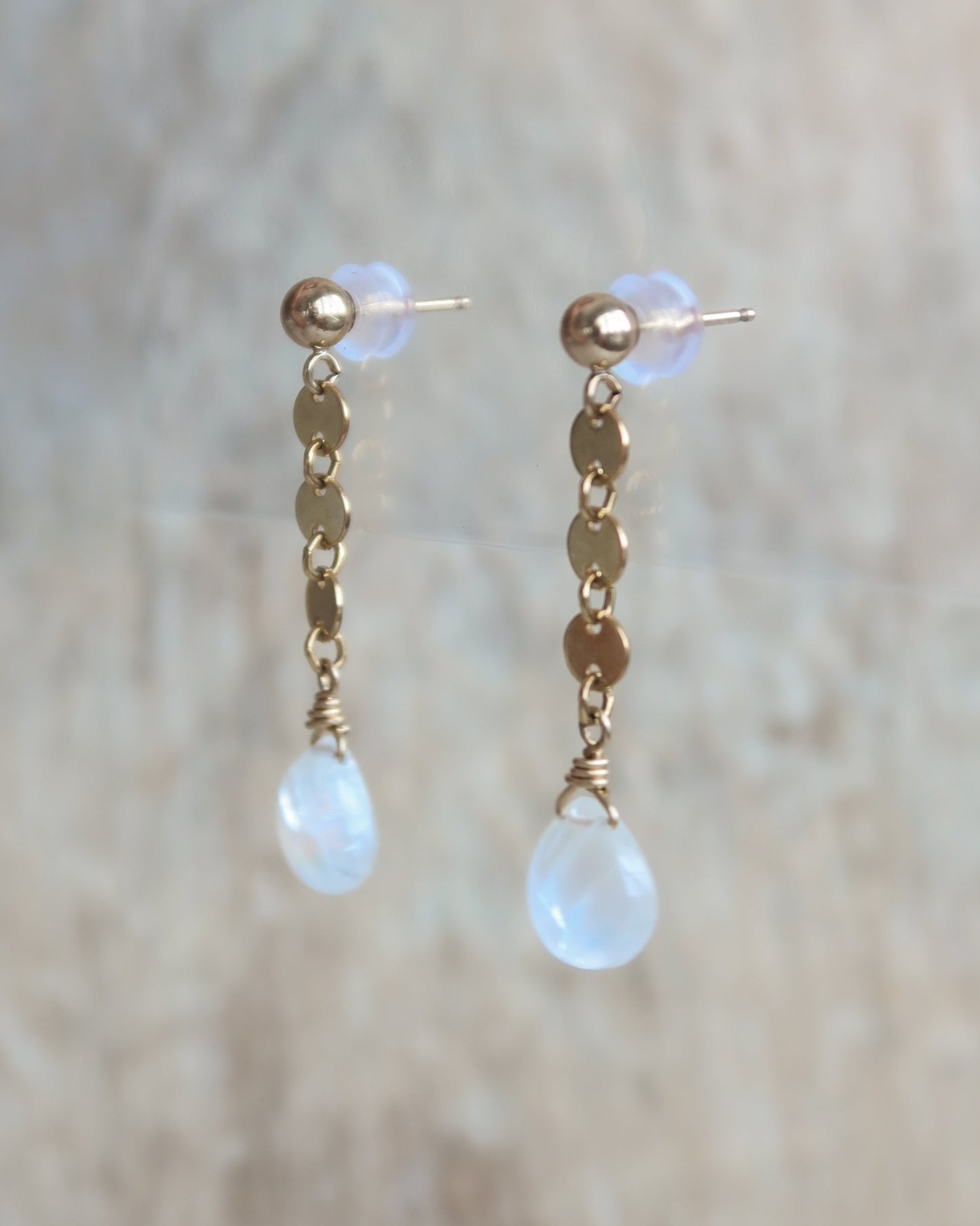 Splash Earrings in Moonstone