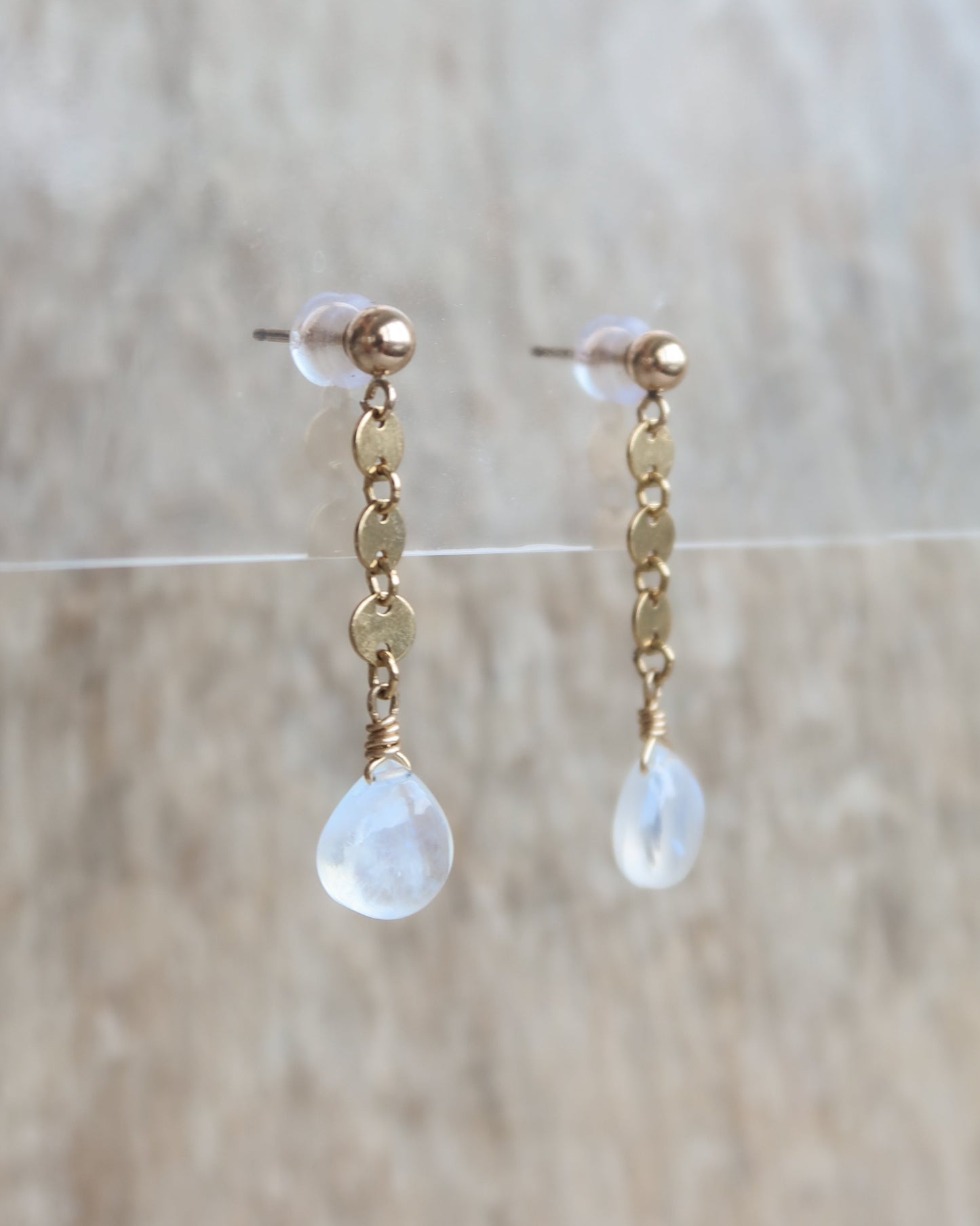 Splash Earrings in Moonstone