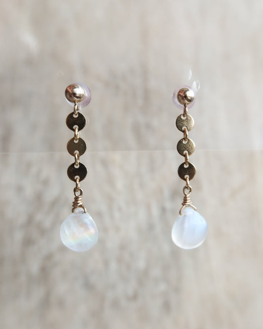 Splash Earrings in Moonstone