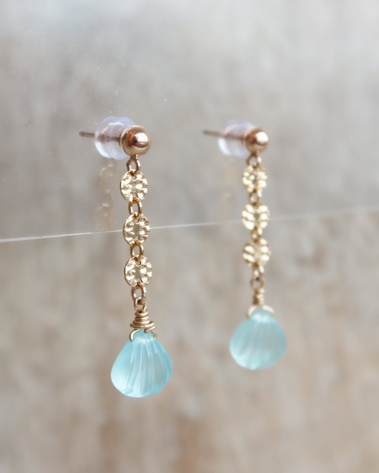 Splash Earrings in Chalcedony
