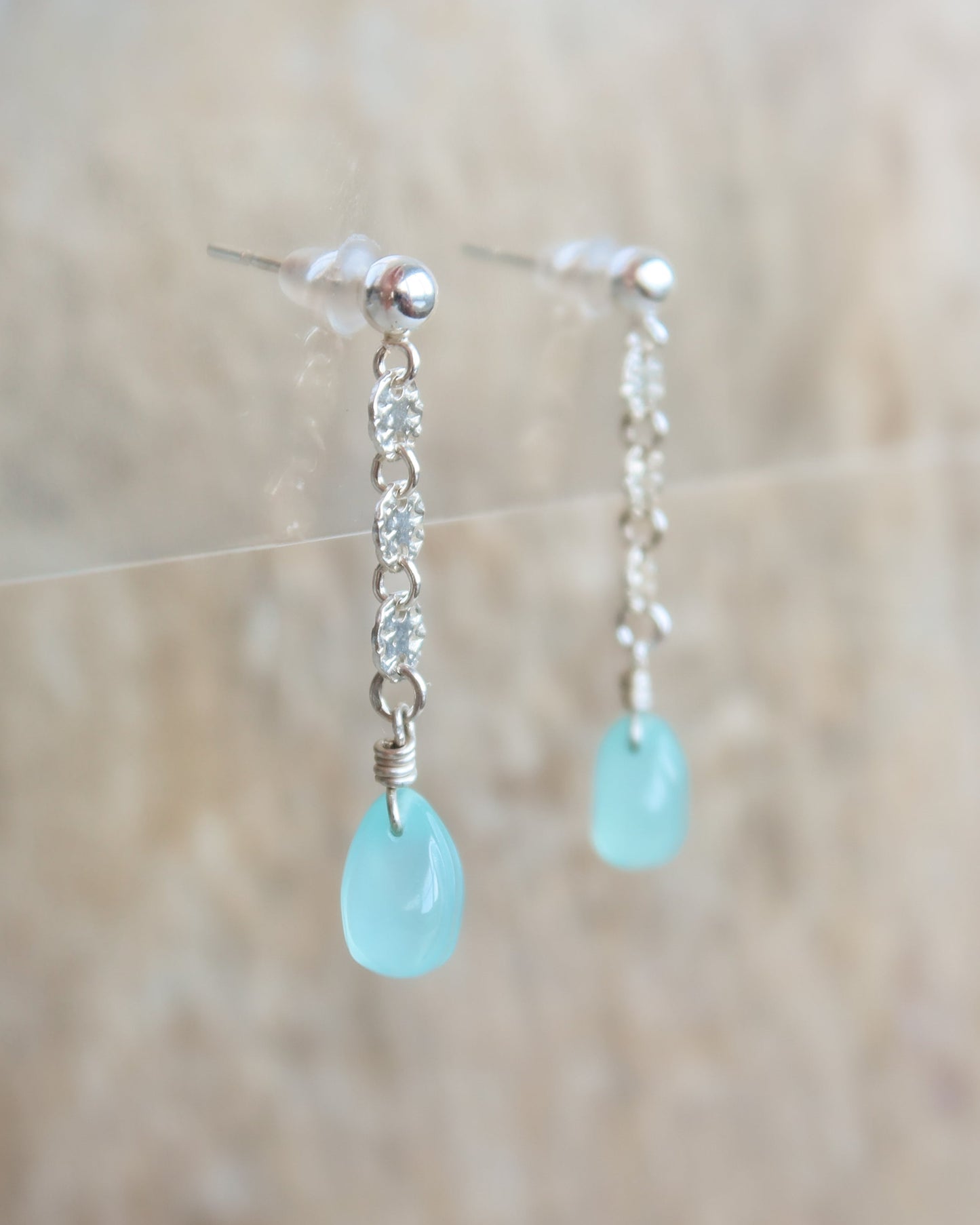 Splash Earrings in Chalcedony