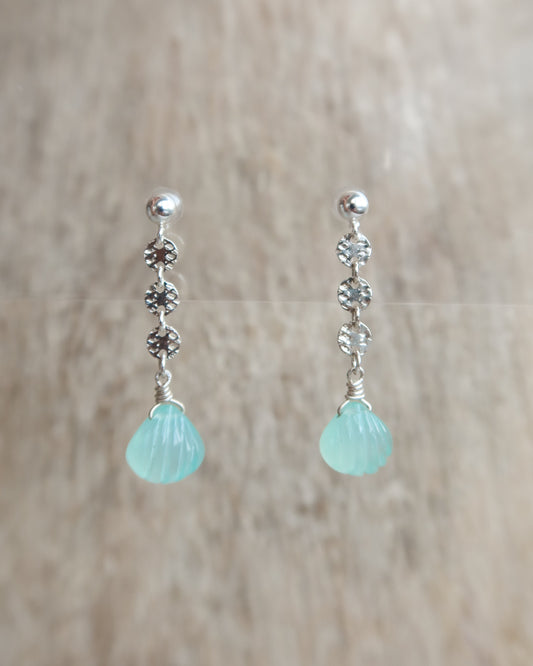 Splash Earrings in Chalcedony