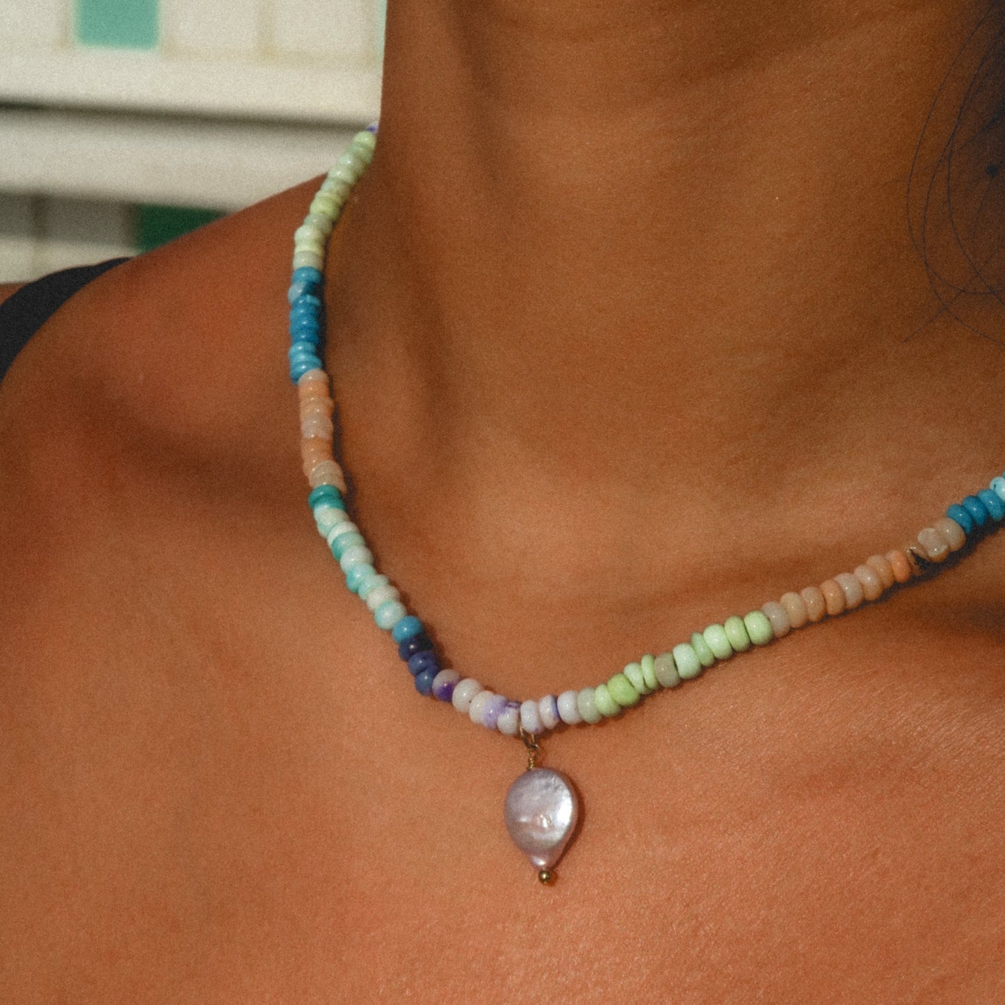 Locals Only Opal & Pearl Necklace