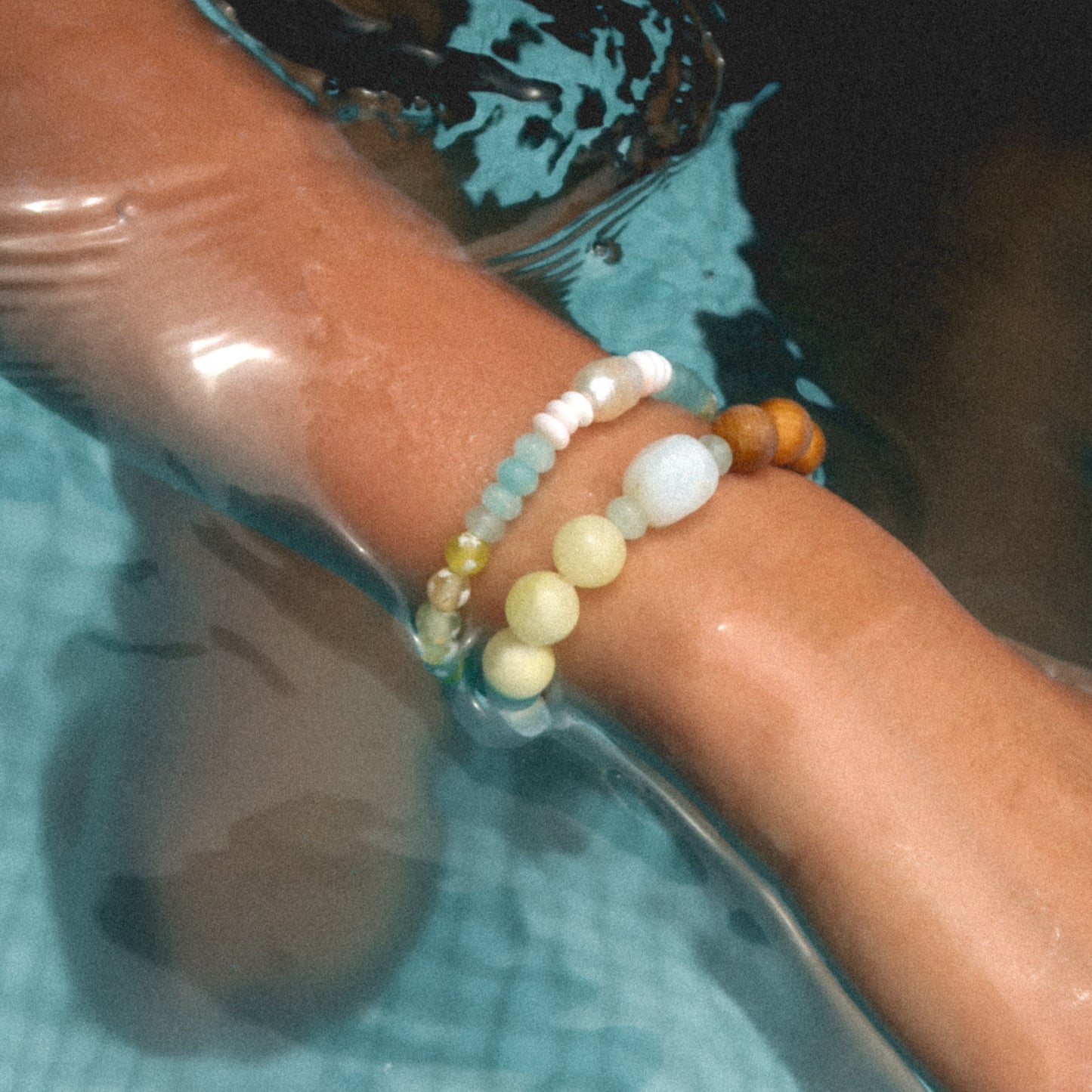 Collins Seaglass & Opal Bracelet