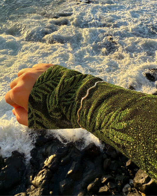 Medium Silver Wave Bracelet