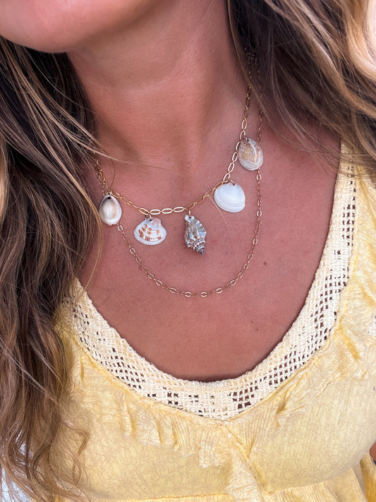 She Sells Seashells Charm Necklace