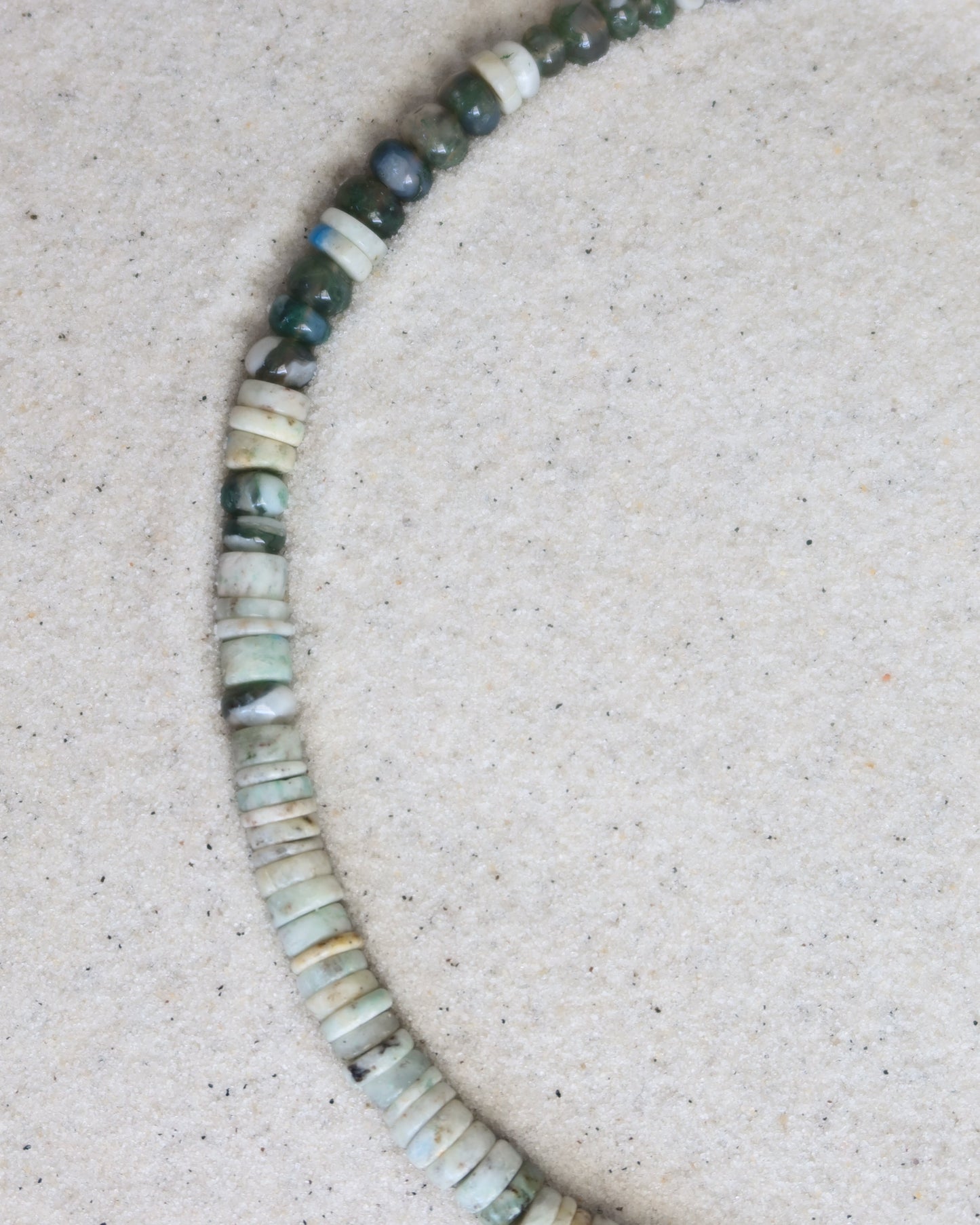 Windward Carabiner Opal Necklace in Moss