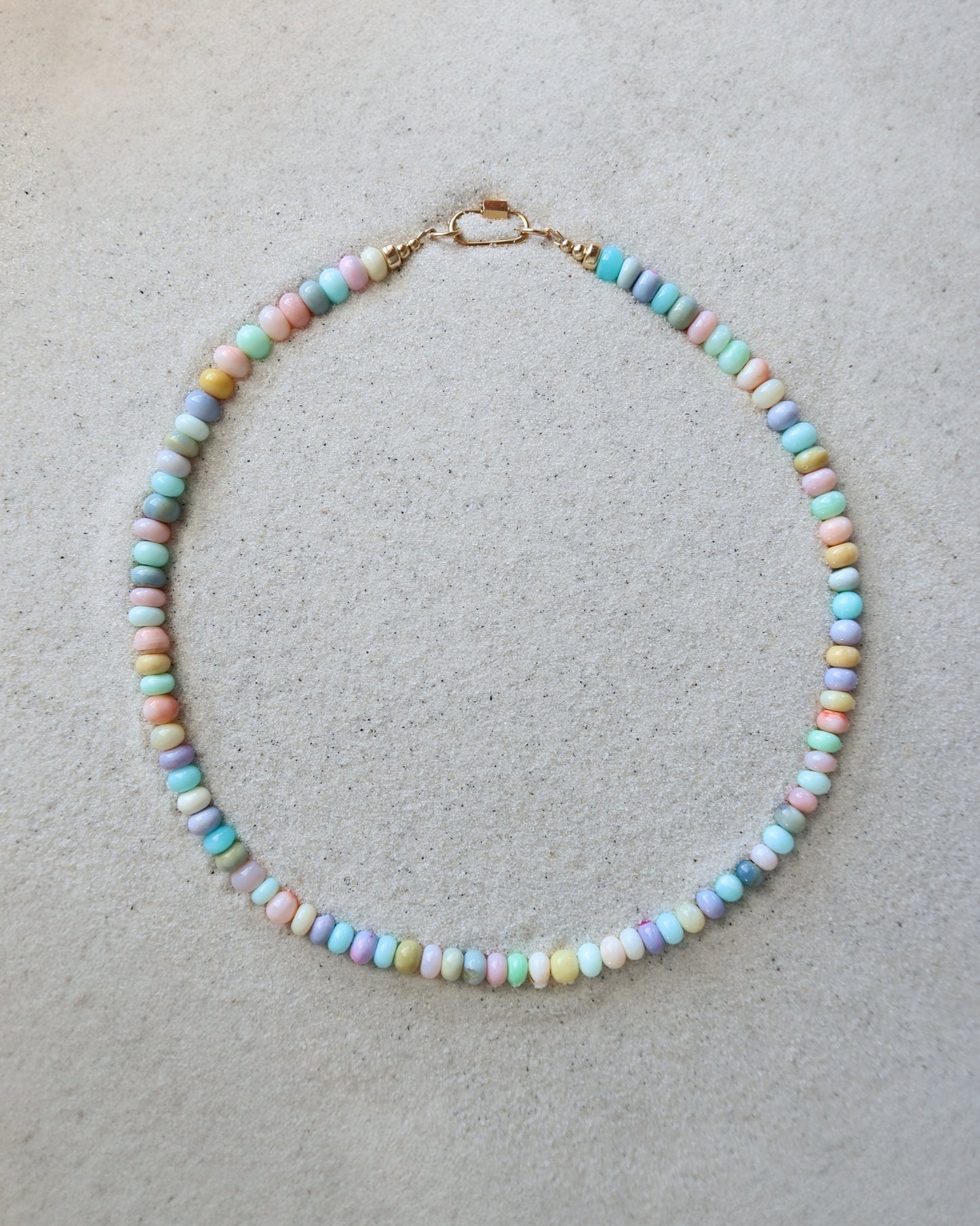 Windward Carabiner Opal Necklace in Rainbow