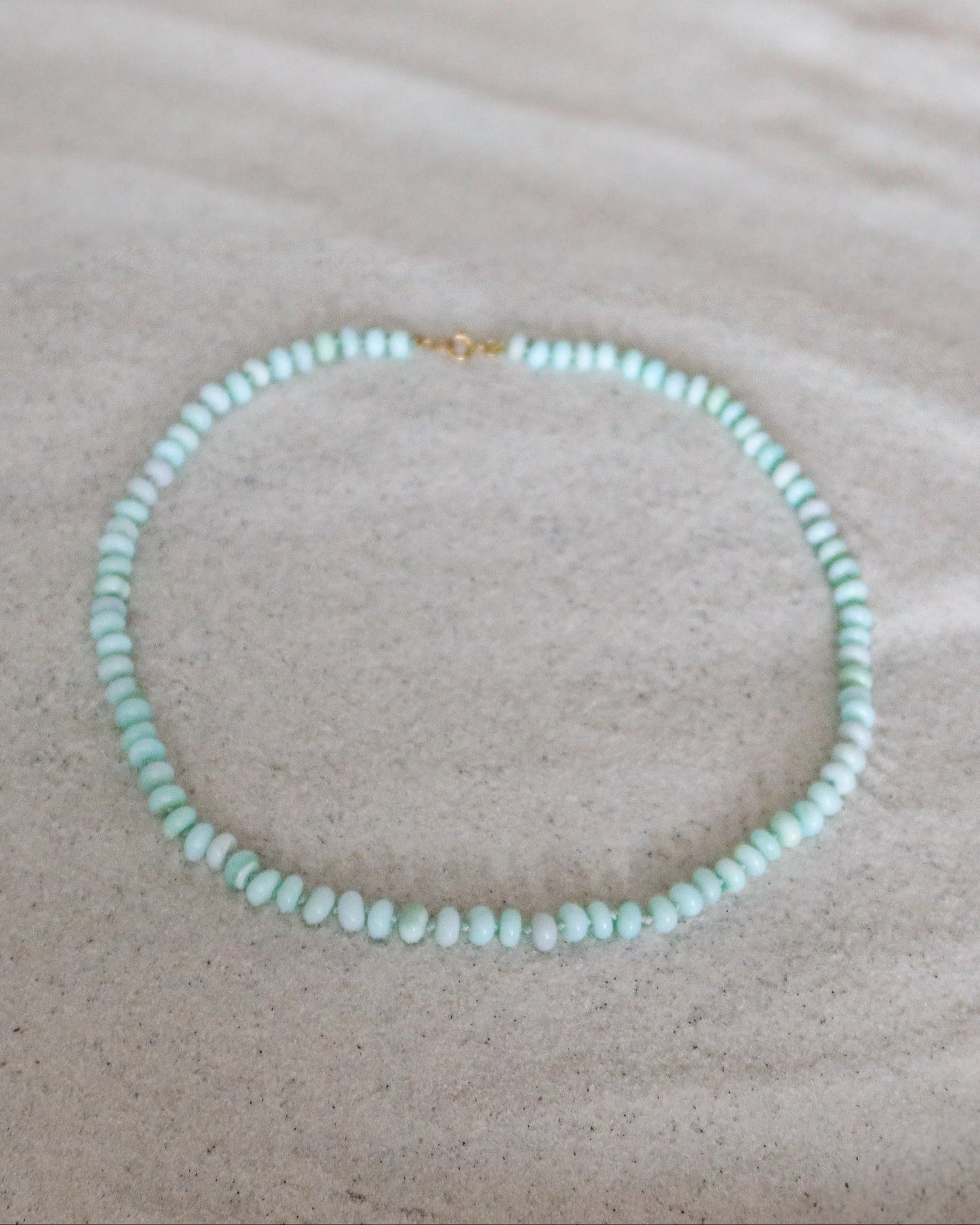 Mint Chip Knotted Opal Necklace