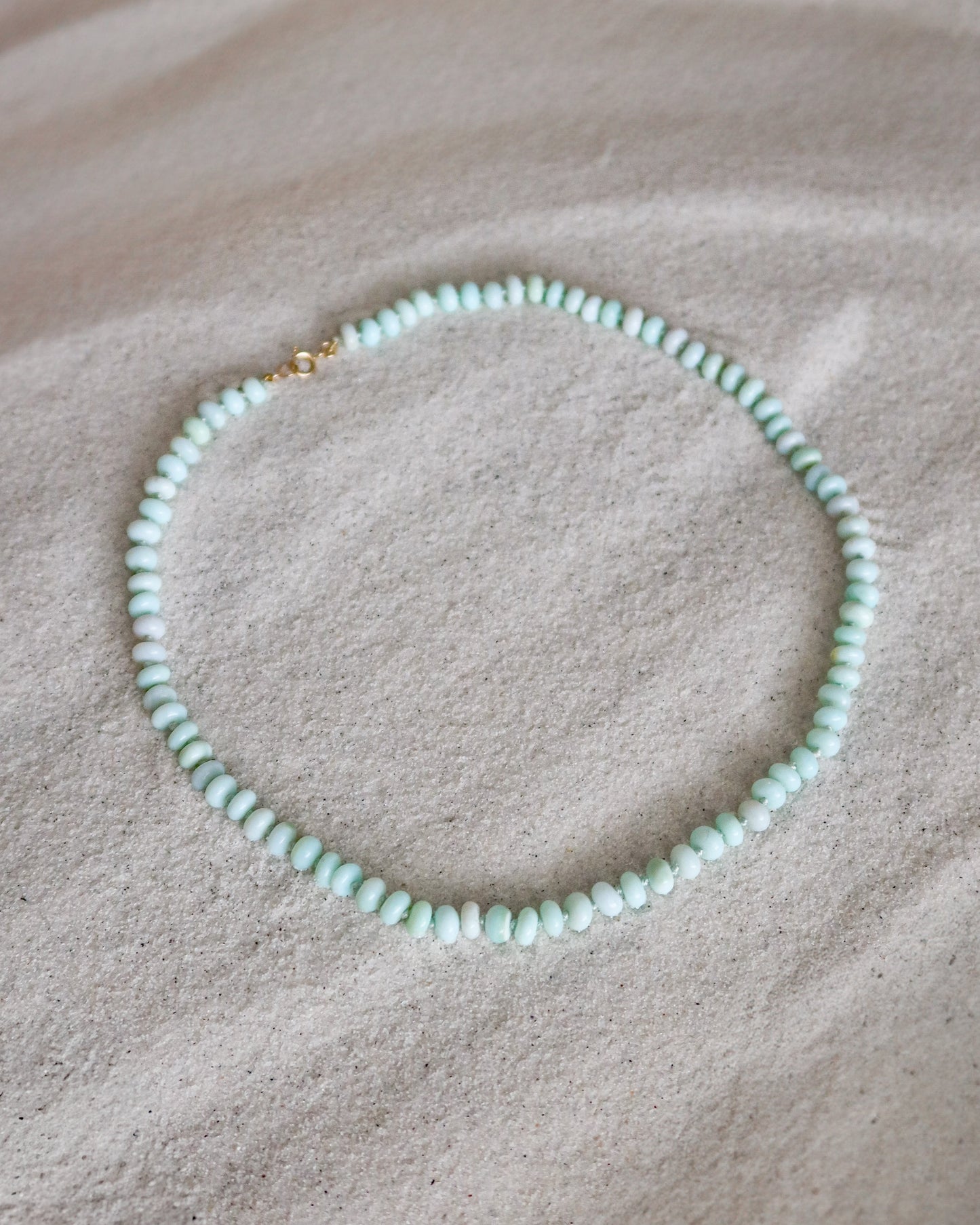 Mint Chip Knotted Opal Necklace