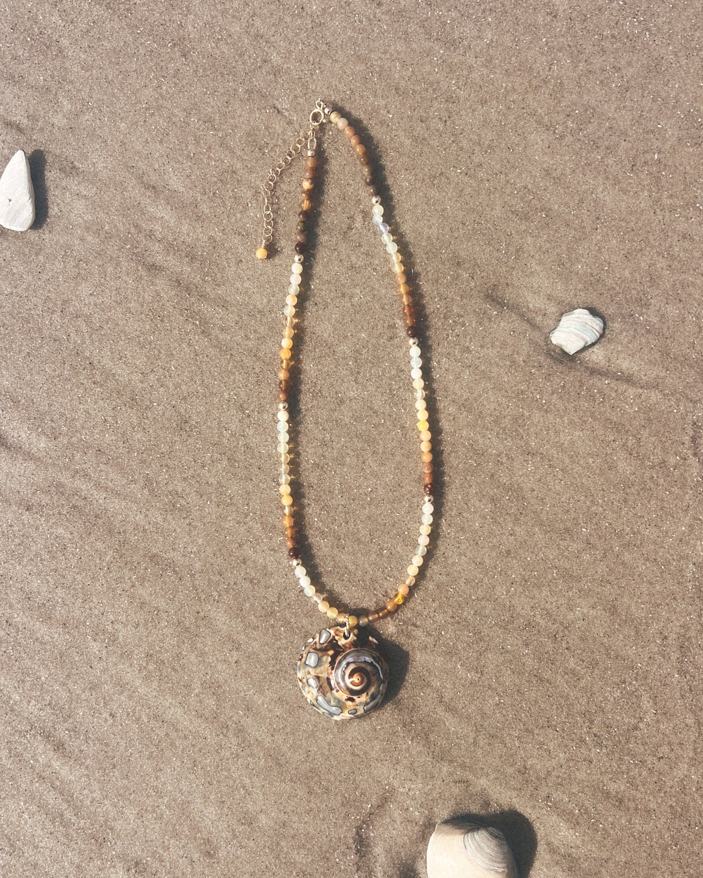 Mexican Turbo Shell Pendant Necklace