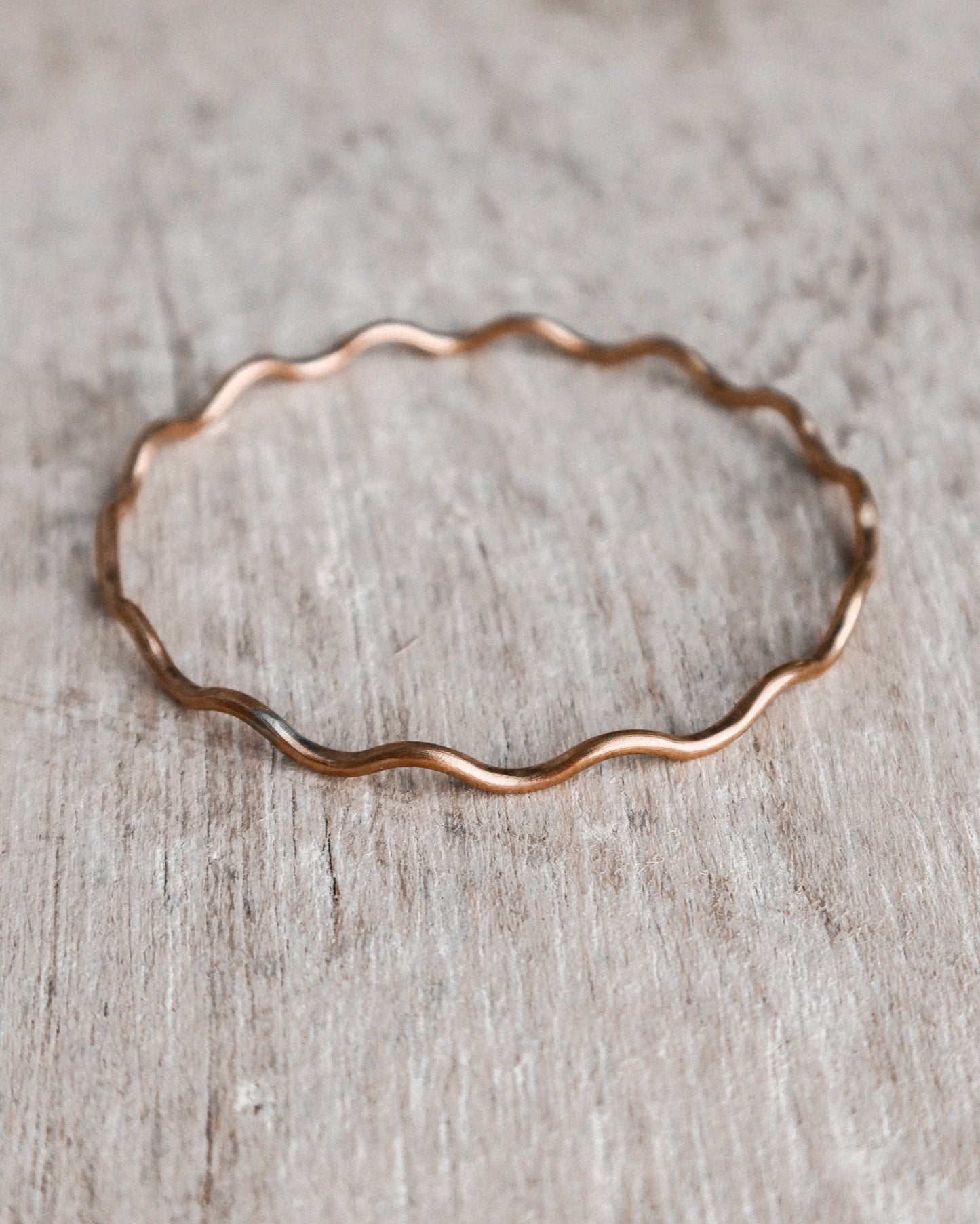Medium Bronze Wave Bracelet