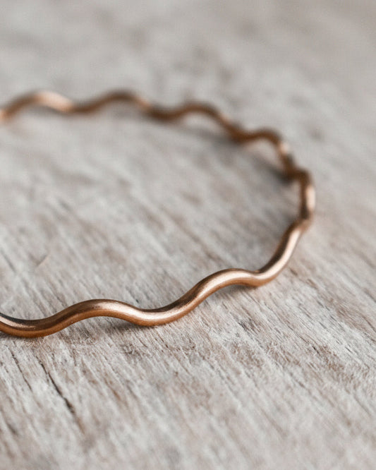 Medium Bronze Wave Bracelet