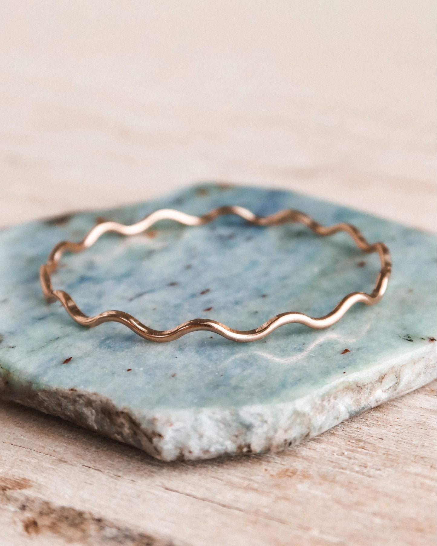 Medium Gold Wave Bracelet