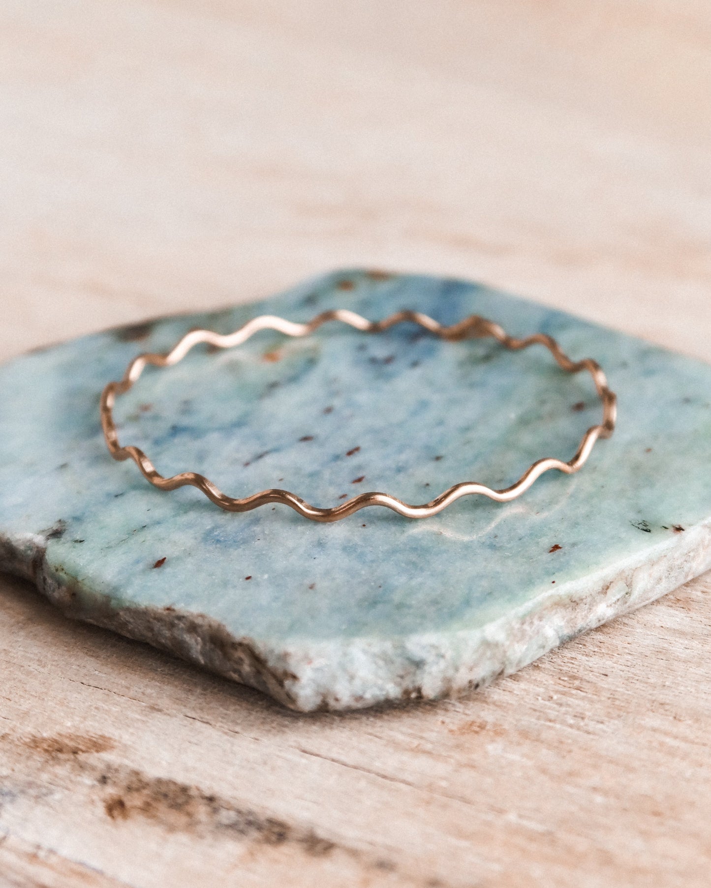 Lightweight Gold Wave Bracelet