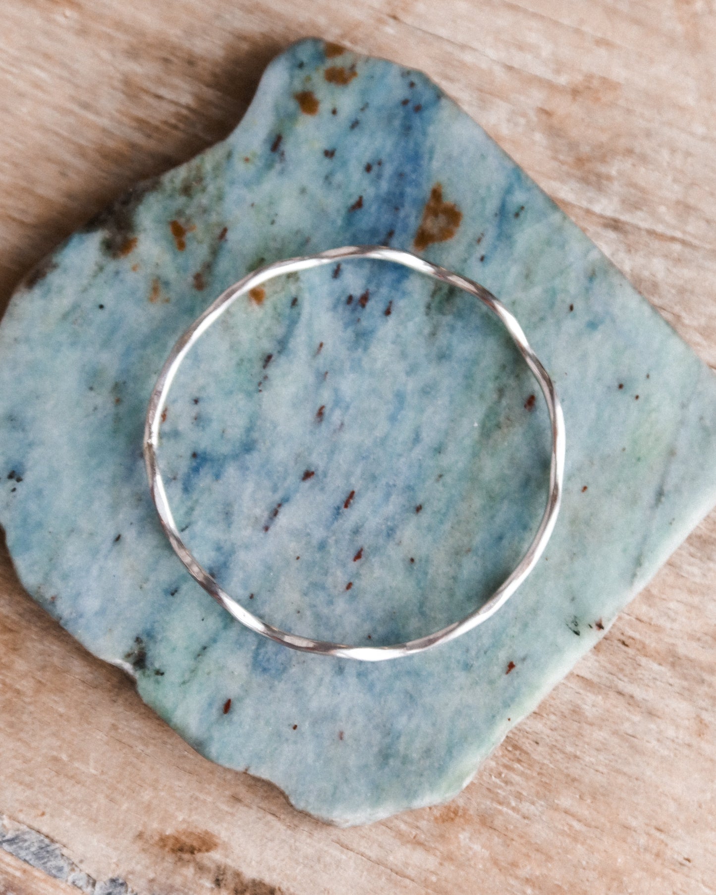 Heavy Silver Wave Bracelet