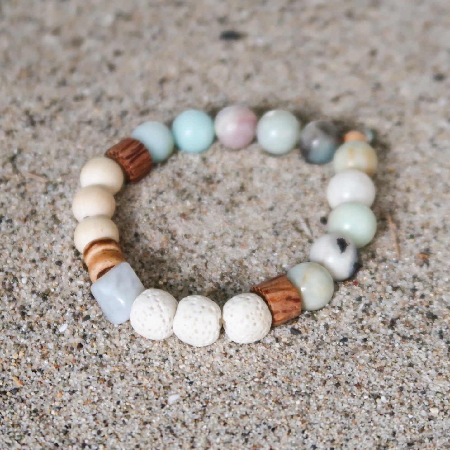 Surfrider Amazonite & Lava Bracelet