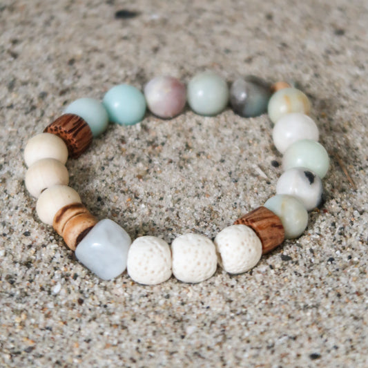 Surfrider Amazonite & Lava Bracelet