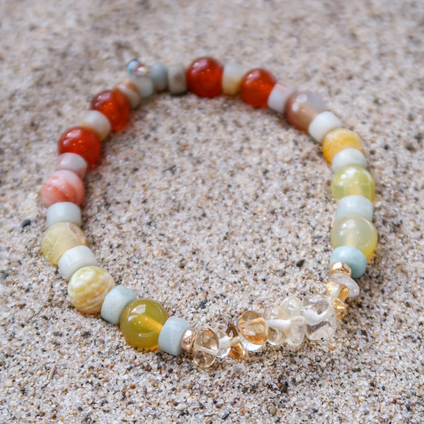 Gulf Coast Fire Agate Bracelet