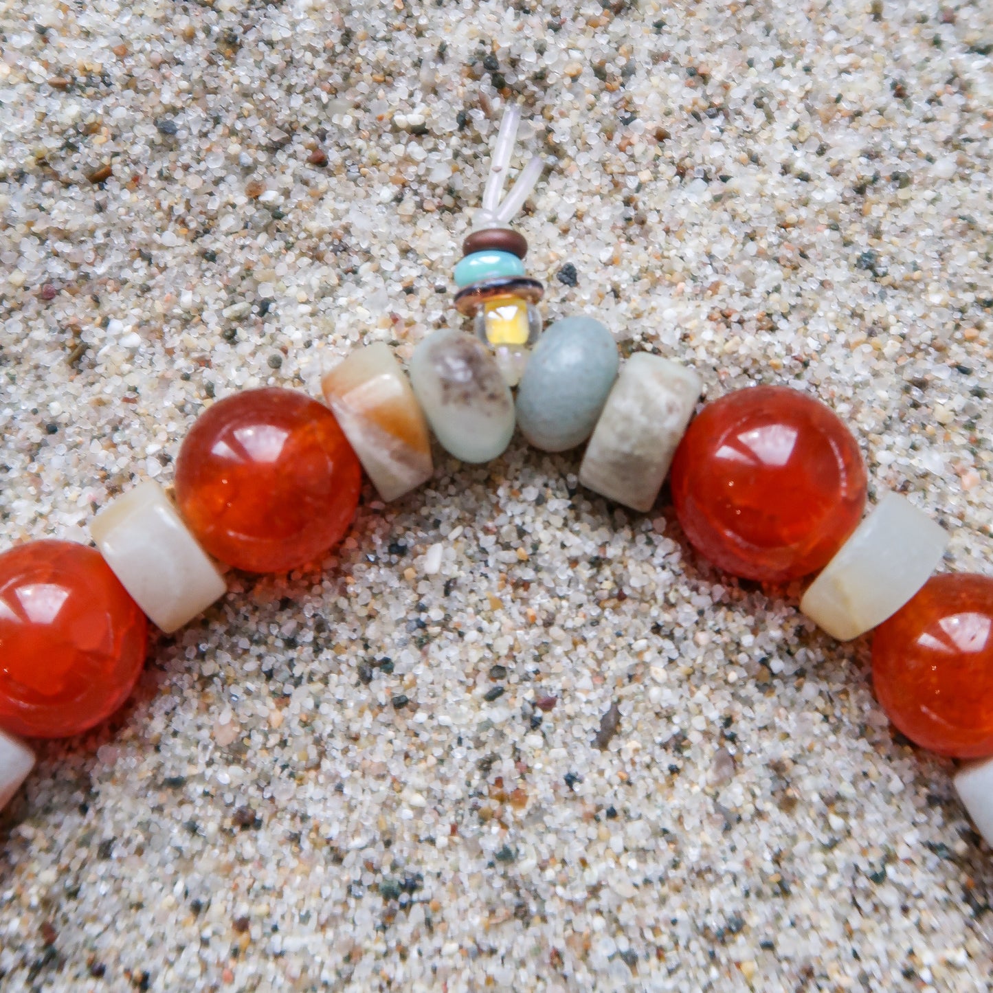 Gulf Coast Fire Agate Bracelet