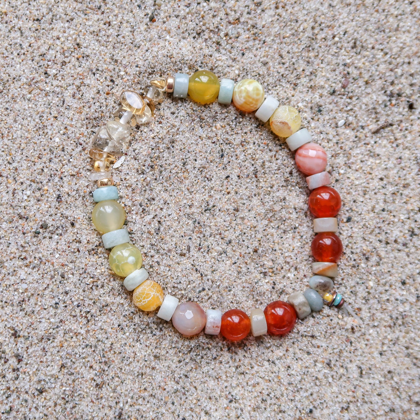 Gulf Coast Fire Agate Bracelet