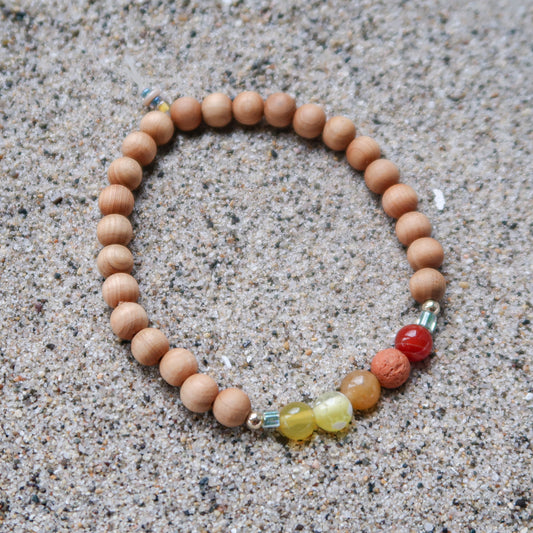 Barefoot Beach Fire Agate Bracelet