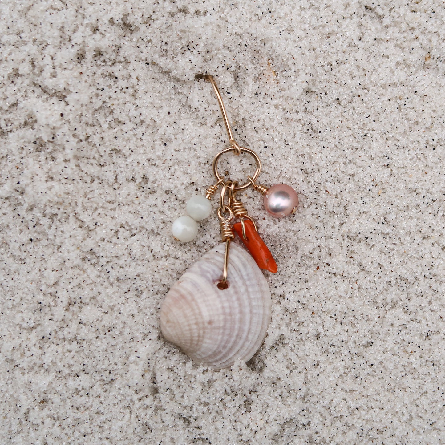 Coquina Beach Shell Cluster Earrings